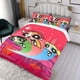 thumbnail image 3 of Las Chicas Superpoderosas Conjunto de sábanas temático, trío de piezas, cómodo y amigable con la piel, diseño único, regalo de decoración para el hogar para familiares, amigos y fans,140cm *210cm, 3 of 6