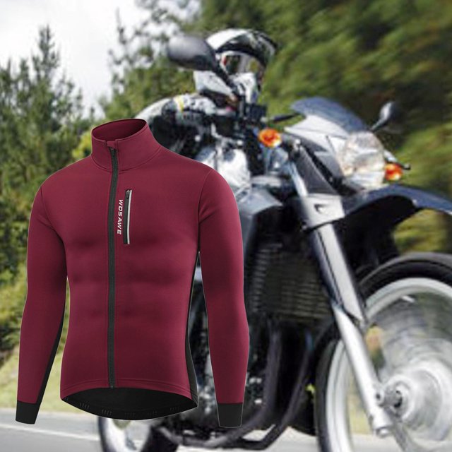 Chaqueta térmica de ciclismo Chaqueta de invierno Chubasquero Cortavientos reflectante de ventilación de viento cálido para hombres para correr Xl rojo Macarena Chaqueta de invierno para bicicletas