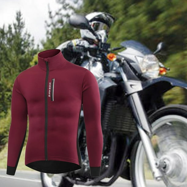 Bicicleta de invierno chaqueta de invierno Mangas largas reflectantes reflectante capa impermeable para el invierno corriendo , Xl rojo Soledad Chaqueta de invierno para bicicletas