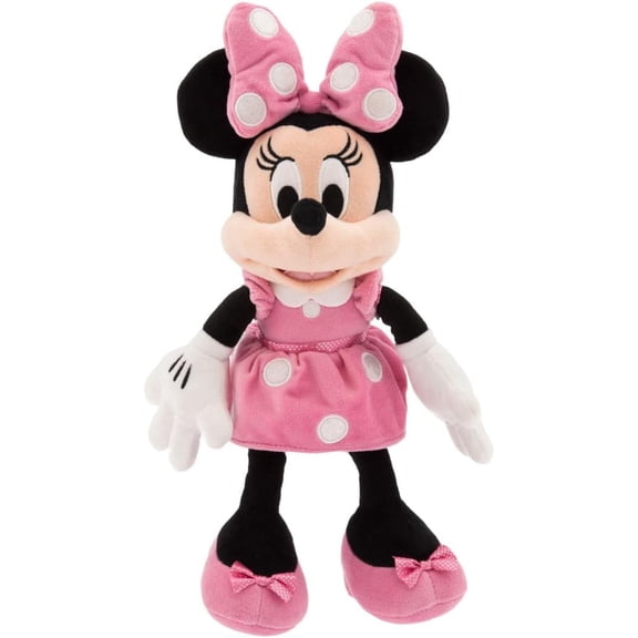 Disney Store Official Minnie Mouse Plush Toy, Pink, 14-Inch Soft Collectible