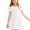 White, variant on Girls Cold Shoulder Sundress Short Sleeve Solid Color Swing Casual Dresses,Tweens Cotton Comfy Shift Swing A-Line Midi Dress Loose Tunic Shirt Dress Skater Dress,White,4T