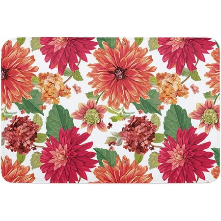 

Mother s Day Indoor Door Mat Anti-Skid Memory Foam Floor Mat Absorbent Entrance Rug Easy Clean Washable Doormat for Entryway Patio Front Door Hand-Painted Art Flowers Pattern 24x16 Inch