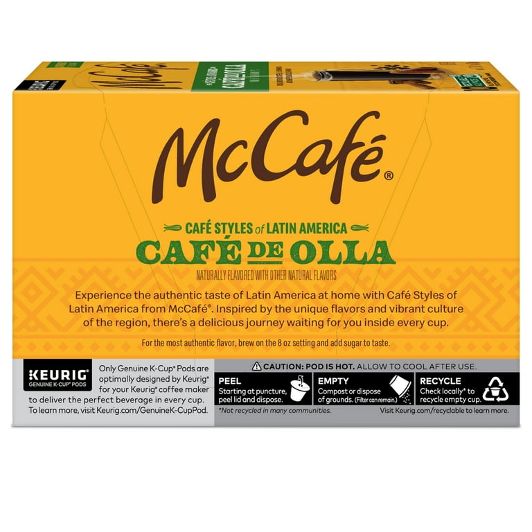 McCafe Cafe Styles of Latin America Cafe de Olla Dark Roast K Cup Coffee Pods 10 Count