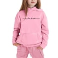 thumbnail image 5 of Gelikeya Cute Hoodies for Kids Girls Long Sleeve Fahsion Prints Hooded Sweatshirts Sweatpants 2pcs Fall Winter Outfit Clothes 1-9Y (Pink, 5-6 Years), 5 of 5