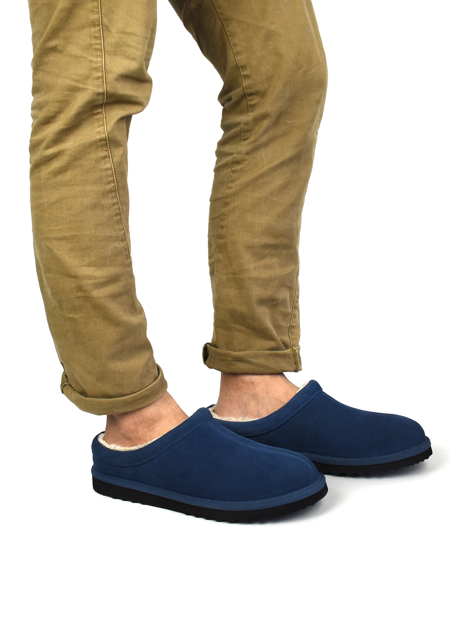 George Men's Suede Clog Slippers