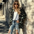 thumbnail image 5 of SCRAWLGOD Dragonfly Fall Cardigan Sweaters for Women Lightweight Jacket with Pockets Size L Long Sleeve Sweatshirt Cardigan Women Open Front Soft Ladies Cardigan for Clubs, 5 of 7