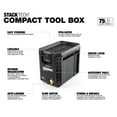 thumbnail image 3 of ToughBuilt StackTech Compact Tool Box Lockable Organizer, Removable Tray, 3 of 13