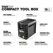 ToughBuilt StackTech Compact Tool Box Lockable Organizer, Removable Tray
