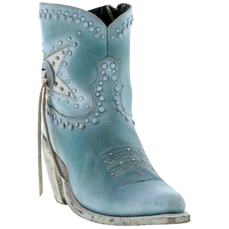 

Liberty Black Women s Dolores Studded Western Boot Snip Toe Blue 11 M US
