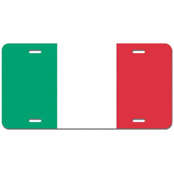 Italy Flag - Italian Novelty Metal Vanity License Tag Plate