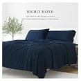 thumbnail image 2 of Double-Brushed Microfiber Twin XL Sheet Set 3 Piece – Oeko-TEX Certified Ultra Soft & Wrinkle-Free - 16" Deep Pocket Sheets - Easy Care Twin XL Size - Navy, 2 of 9
