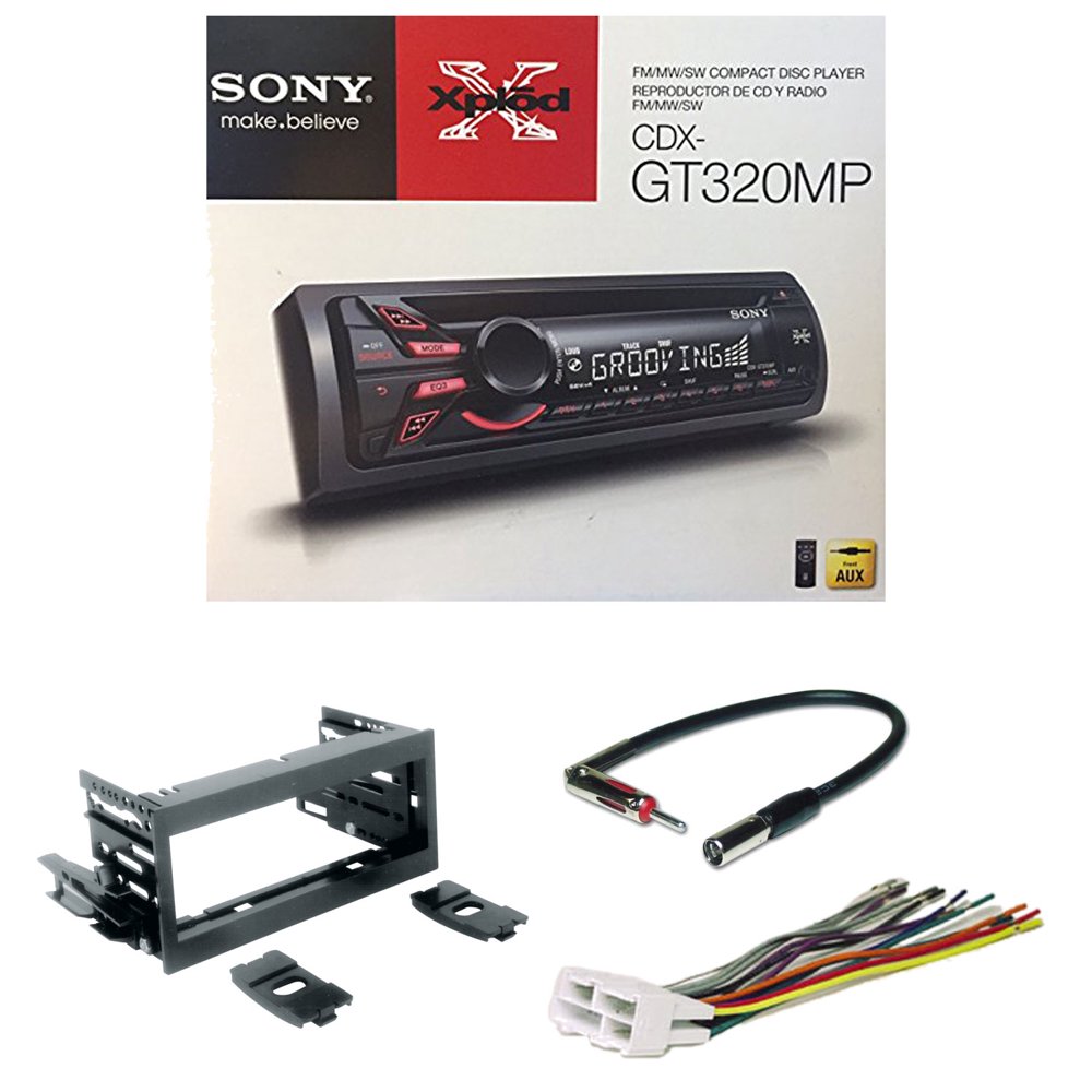 Sony Xplod CDXGT320MP Cd Receiver with 52x4W Amp with Scosche GM02B GM