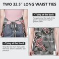 thumbnail image 6 of Pioneer Flower Floral Print Pattern Apron-Garden Aprons for Women with Pockets-Cotton Linen Waterproof Kitchen Cooking Gardening Aprons Adjustable for Kitchen,Cooking,BBQ and Salon 33x27 Inch, 6 of 7