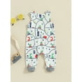 thumbnail image 2 of Wassery Infant Baby Summer Jumpsuit Cartoon Animal Print  Romper Newborn Sleeveless Round Neck One Piece for Boys and Girls, 2 of 8