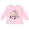 thumbnail image 3 of Inktastic Baseball Princess- Tiara Girls Long Sleeve Toddler T-Shirt, 3 of 5