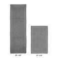 thumbnail image 2 of Better Trends 2 Piece Premium Bathroom Rug Set 100% Cotton Soft Tufted Reversible Bath Rug Water absorbent Bath Mat Ideal for Bathroom Shower and Tub Use, Edge Collection Gray (21" x 34" | 20" x 60"), 2 of 4