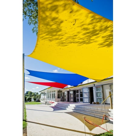 Sentinel Shade Systems SUMMIT SERIES Shade Sails - EQUILATERAL TRIANGLE-Mellow Haze Yellow