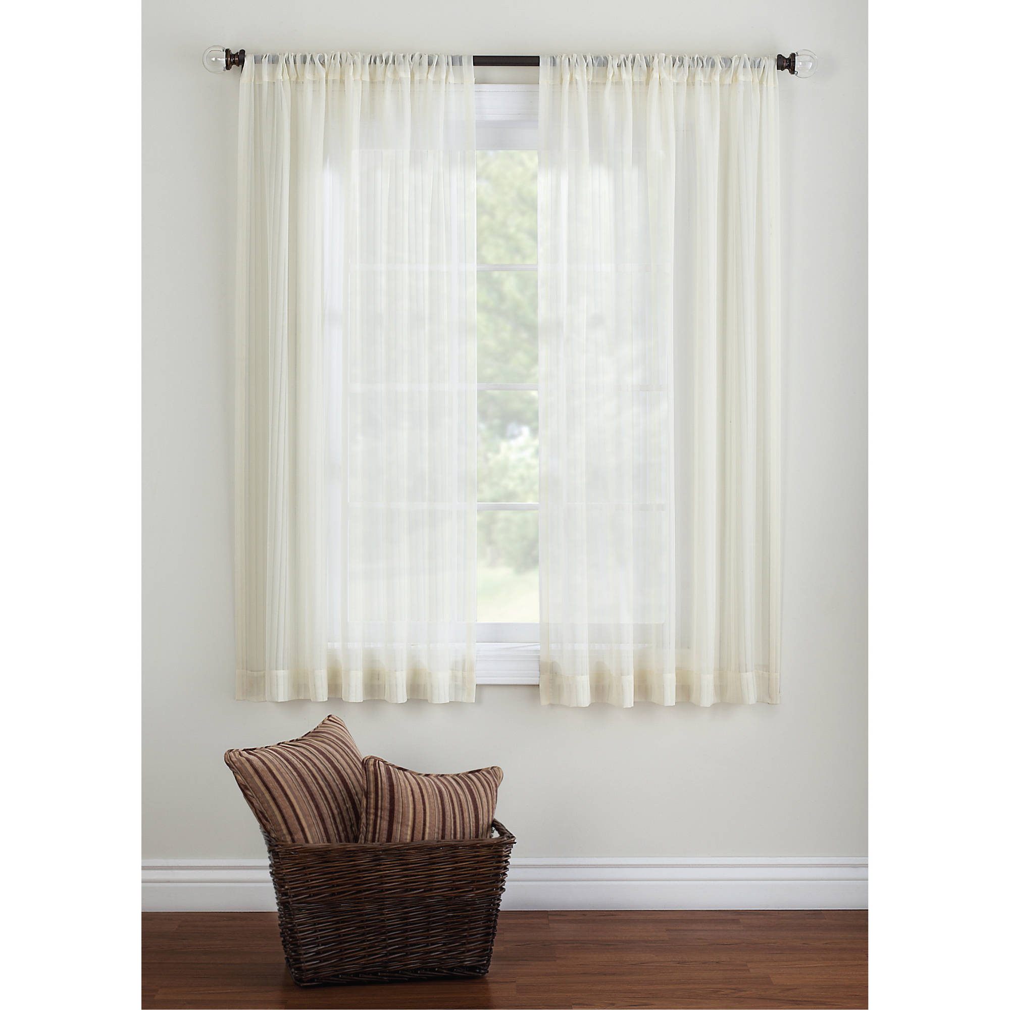 Better Homes and Gardens Elise Woven Stripe Sheer Window Panel - image 2 of 2