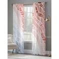 thumbnail image 4 of Ombre Orange Blue Sheer Curtains 96 Inch Length 2 Panels Set Window Treatments, Summer Coastal Ocean Sea Beach Wave Rod Pocket Semi Curtains for Living Room/Bedroom/Kitchen Décor, 104"W x 96"L, 4 of 7
