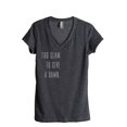 thumbnail image 1 of Too Glam To Give A Damn Women's Fashion Relaxed V-Neck T-Shirt Tee Charcoal Grey Small, 1 of 5