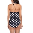 thumbnail image 4 of Traje de baño de lunares, traje de baño de una pieza, traje de baño de una pieza con cuello halter, traje de baño para mujeres diseñado para profesionales, 4 of 6