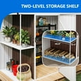 thumbnail image 3 of Dextrus 8x4 FT Outdoor Metal Storage Shed with Shelves, Lockable Tool Cabinet for Garden (Brown), 3 of 9