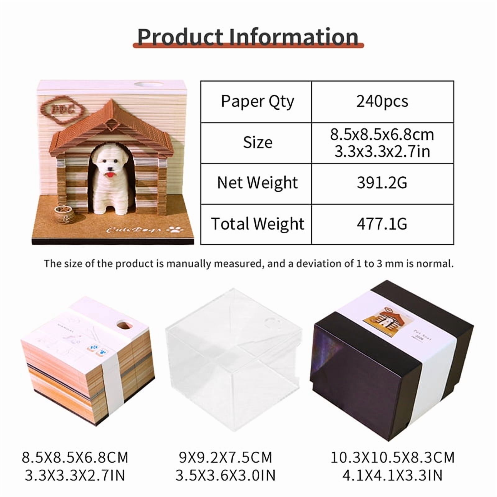 Time Piece Calendar 2026 Desk Calendar 3D Tear-away Calendar Paper Carving Art Pad Notepad Gift For Christmas Housewarming