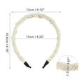 thumbnail image 3 of Unique Bargains 1 Pc Classic Elegant Pleated Headband for Women for Girls 6.10"x5.12" Champagne, 3 of 4