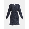 thumbnail image 5 of Time and Tru Women's Wrap Mini Dress, Sizes XS-XXXL, 5 of 5