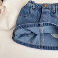 thumbnail image 5 of WOLLED Kids Toddler Girls Jeans Skirt Baby Solid Colours Denim Funky Simple Short Skirt Pocket Jeans Dress for 1-7Y, 5 of 8