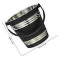 thumbnail image 2 of unbranded Cubeta De Almacenamiento Para Hielo En Acero Inoxidable Negro Con Estilo Moderno Para Fiestas, 2 of 8