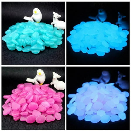 Soimiss 100Pcs Light Purple Rocks for Fish Tank Decorative Gravel for Adults