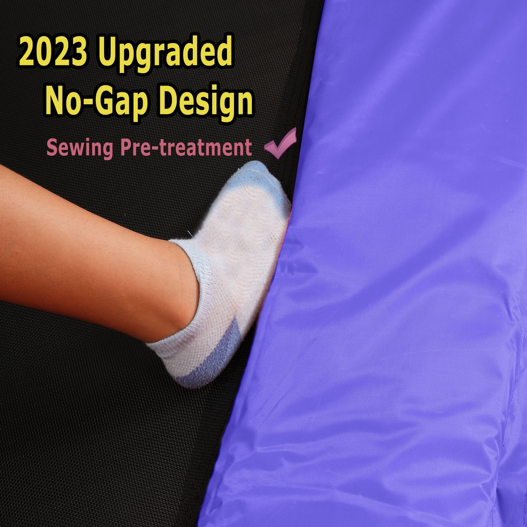 Kadyn 7FT Jumping Toddler Trampoline with Slide and Ladder, Kids Outdoor Trampoline with Safety Enclosure Net, Purple Kadyn 7FT Jumping Toddler Trampoline with Slide and Ladder, Kids Outdoor Trampoline with Safety Enclosure Net, Purple