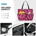 thumbnail image 2 of Wukai Butterfly Print Zipper Bag,large Beach Tote Bag,Waterproof Sandproof Bag,Grocery and Picnic Tote Travel Bag, 2 of 5