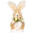 thumbnail image 5 of Northlight Plush Rabbit with Floral Bow Easter Figurine - 10.25", 5 of 6