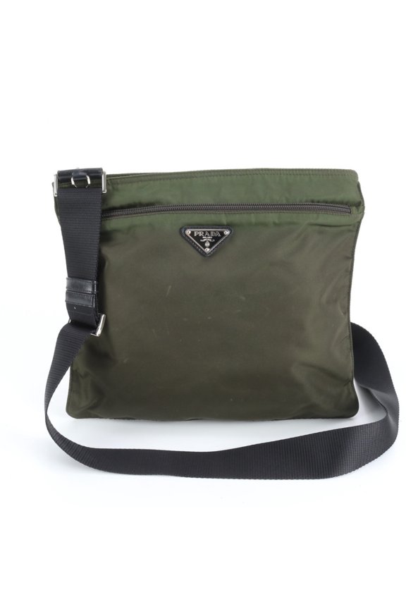 Pre-Owned Prada Tessuto Nylon Triangle Logo Shoulder Bag Messenger for Men