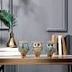 thumbnail image 1 of Estatuas de búhos sabios | Figuras de "No oigo, no veo, no digo el mal" | Decoración de resina para estantería, repisa u oficina | Decoraciones con detalles en naranja y azul, 1 of 6