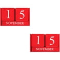 thumbnail image 4 of EXHUMKY Exhumky Elegant Red Perpetual Calendar for Home and Office Daily Use 2Pcs, 4 of 6