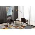 thumbnail image 4 of Vanity Art UC-15BLK 20.47 x 20 x 32.67 in. Mid Century Modern Counter Bar Chairs Synthetic Leather Upholstered Dining Chairs Arms Accent Chairs, Black - 2 Piece, 4 of 6