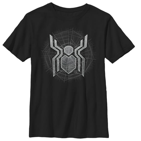 Boy's Marvel Spider-Man: Far From Home Ghostly Logo  Graphic Tee Black X Small