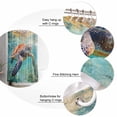 thumbnail image 5 of Shower Curtain Bathroom Set Ocean Sea Turtle Teal Sea Water Waterproof Fabric Shower Curtains with Grommets&Hooks Underwater World Marine Life Privacy Bath Curtain for Bathtub 72x72in, 5 of 7