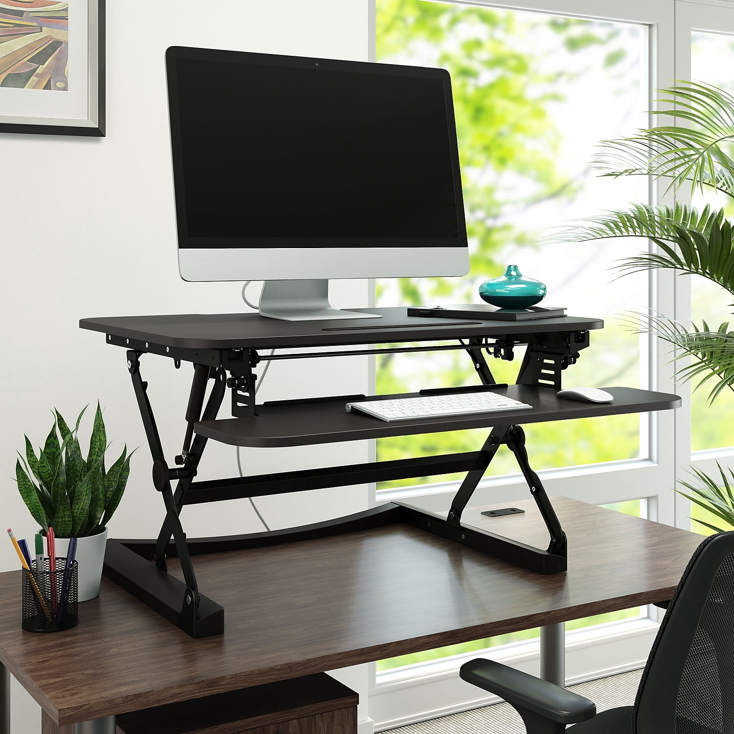 Staples Sit to Stand Adjustable Desk Riser 35" 2452742