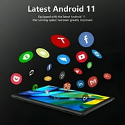10 Inch Tablet, Google Android 14 Tablet, Quad-Core Processor Tableta Computer with 32GB ROM 6GB RAM 8MP Camera WiFi BT 10.1 in HD Display, 6000mAh Long Battery Life Tablet, Gray