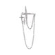 thumbnail image 1 of Pendientes de cadena multicapa para mujer, aretes largos con borla, Piercing, aretes con Clip, joyería, 1 ud. JM, 1 of 5