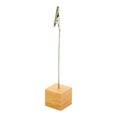 thumbnail image 2 of Natural Bamboo Name Card Holder - Metal Clip - 5" x 1" x 1" - 100 count box, 2 of 3
