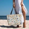 thumbnail image 3 of Wukai Dogs Funny Pets Print Zipper Bag,large Beach Tote Bag,Waterproof Sandproof Bag,Grocery and Picnic Tote Travel Bag, 3 of 5
