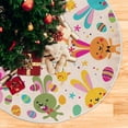 thumbnail image 5 of FMSHPON Easter Cute Bunny Xmas Christmas Tree Skirt Stand Mat for Holiday Party Decoration Indoor Outdoor 36 inches, 5 of 6
