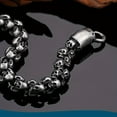 thumbnail image 4 of Retro titanium steel skull bracelet, men's fashionable stainless steel bracelet, 20.5厘米 8.0英寸, 4 of 10