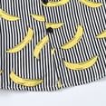 thumbnail image 3 of Miaeowve Baby Boys Summer Beach Shirts Tops Hawaiian Short Sleeve Button Hot Print T-shirt Tropical Black Stripes Banana 90, 3 of 9