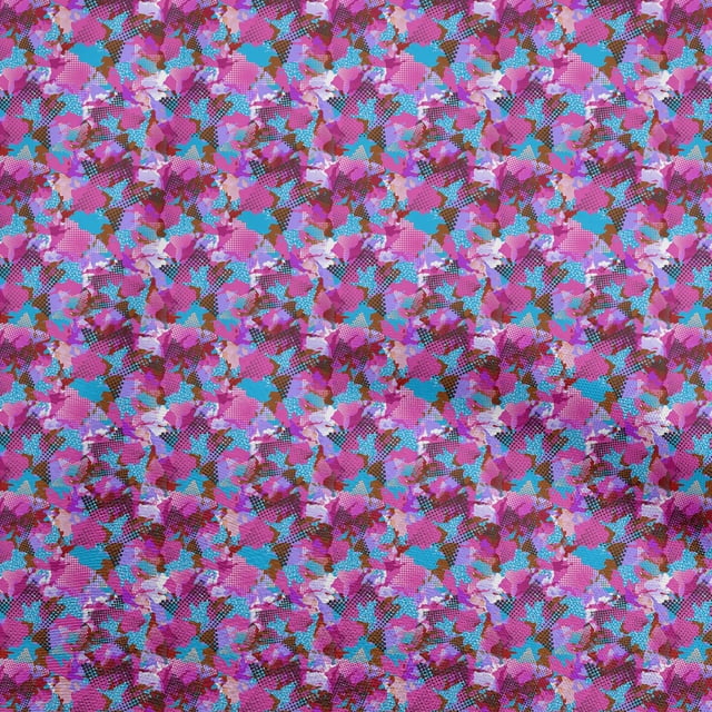 oneOone Rayonne Fuschia Tissu Rose Abstracts Robe Tissu Tissu Imprimé par la Cour 56 Pouces de Large